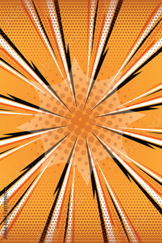 Comic book pop art strip radial backdrop