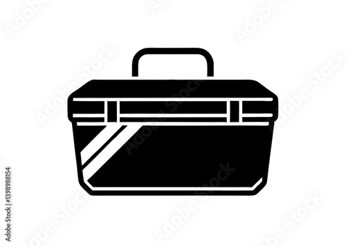 Blue briefcase and suitcase icons represent business portfolios and travel luggage