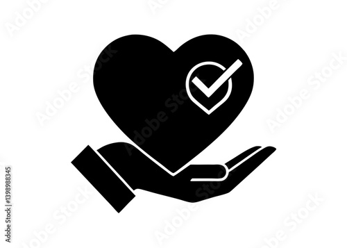 Red heart in loving hands, a 3d vector symbol of romance for Valentine's Day design
