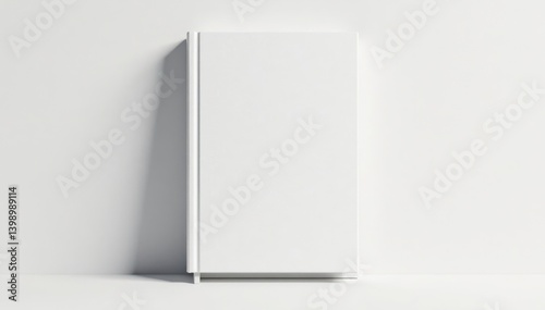 Minimalist book cover design on white background with empty space for customization   design  white