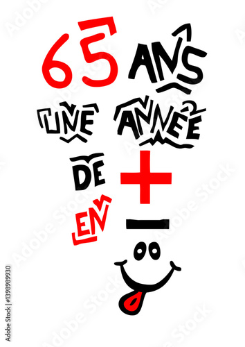 65 ans annee plus moins anniversaire