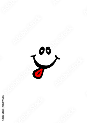 smiley drole oeil humour personnage langue