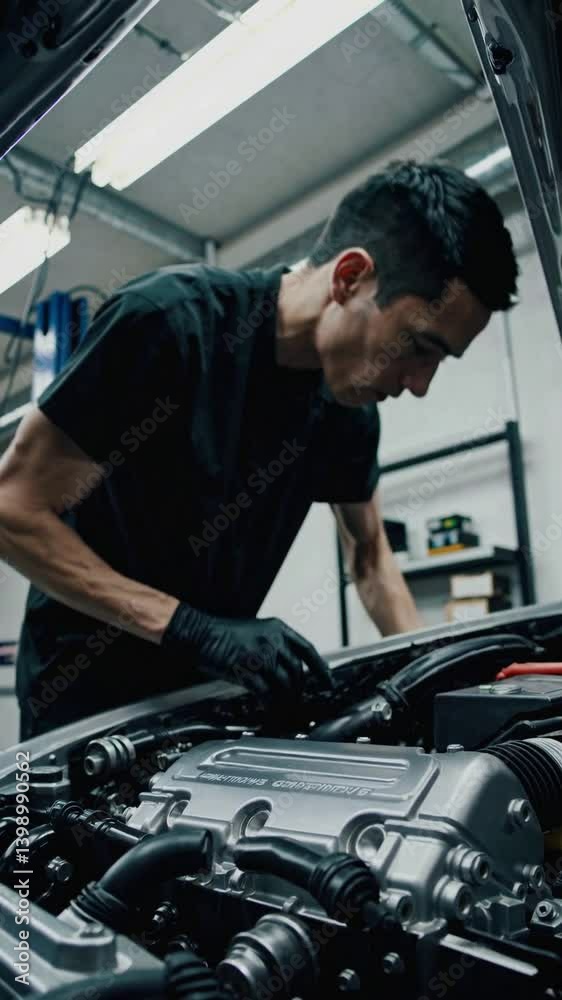 custom made wallpaper toronto digitalProfessional mechanical repair engine in garage.
