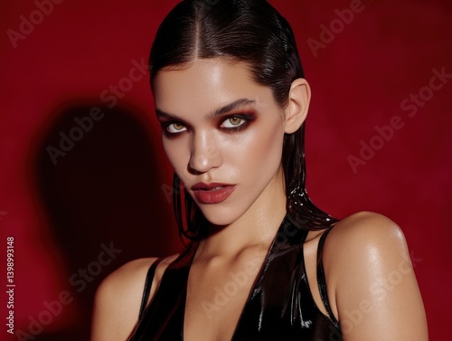 Glamorous woman with striki...