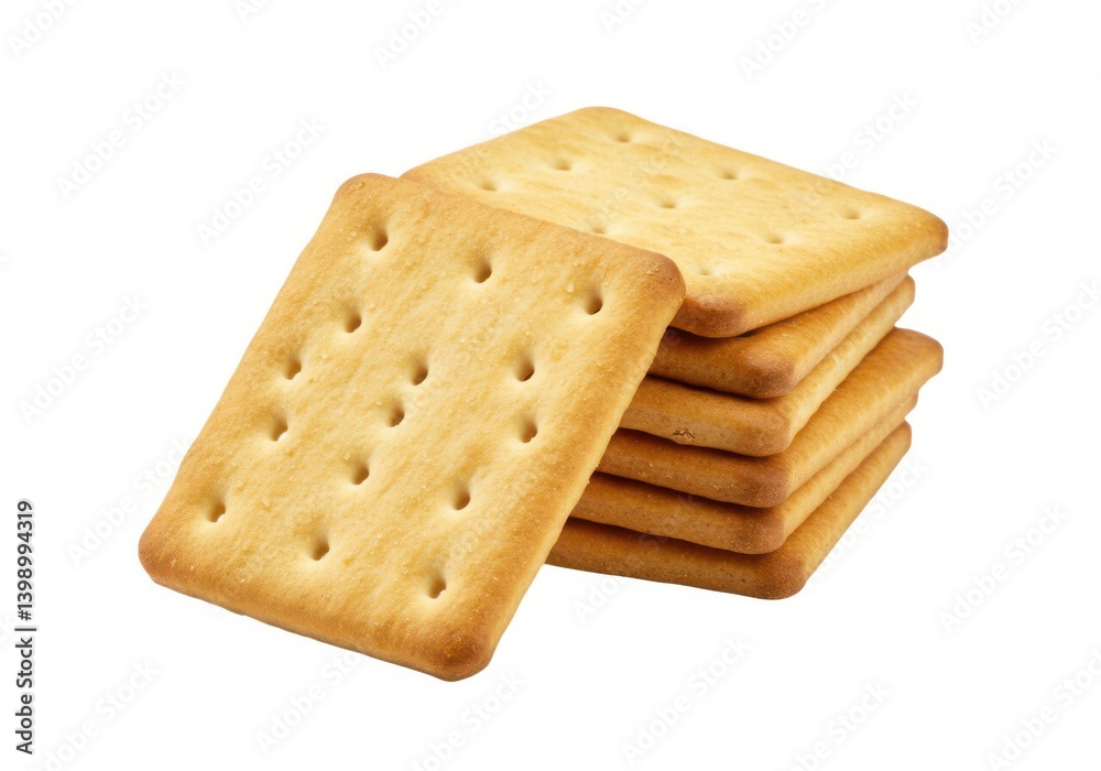 Stack of crackers isolated on white background food snack isolated on white background Stack of crackers isolated on white background food snack isolated on white background