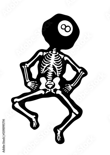billard squelette logo club