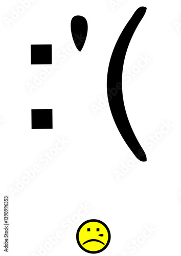 smiley pleure  caractere alpha numerique symbole