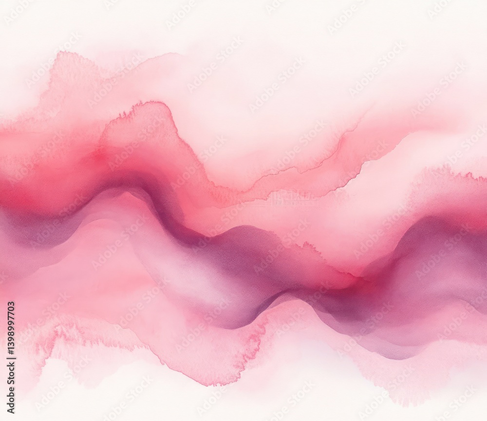 Pink Watercolor Abstract Soft Blush Background Flowing Waves Minimalist Design Pink Watercolor Abstract Soft Blush Background Flowing Waves Minimalist Design