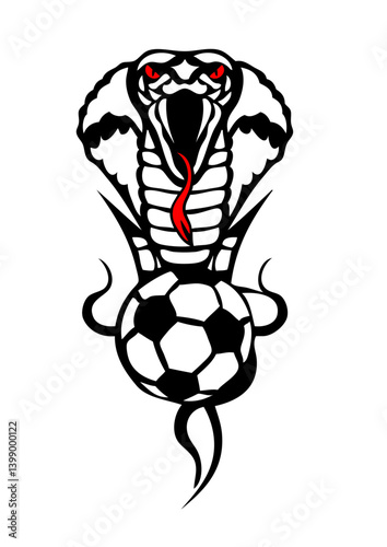 football logo serpent cobra foot club logo