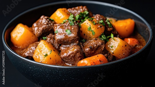 Obraz na płótnie Hearty beef stew in a bowl w salonie