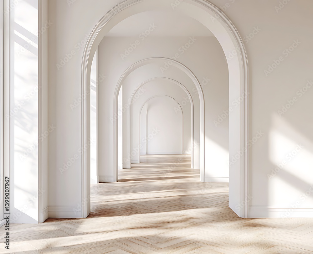 3D rendering of an empty room with white walls and a wooden floor 3D rendering of an empty room with white walls and a wooden floor