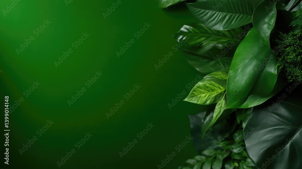 Lush green foliage border