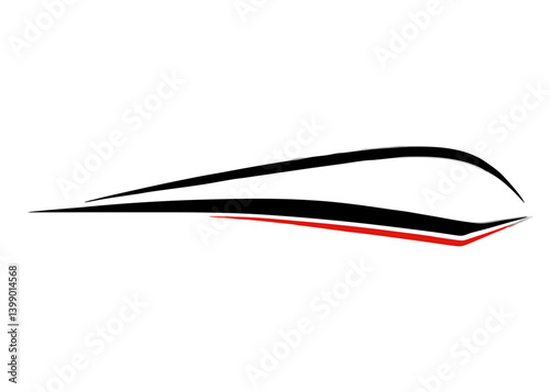 Sleek Line Art: A captivating minimalistic line art, rendered in dynamic curves, depicting a sense of speed, precision, and modern aesthetics.