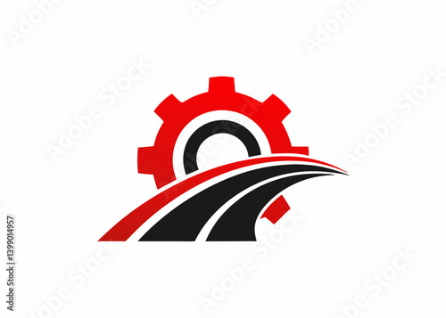 Engineering Excellence: A dynamic graphic emblem showcases a fusion of precision and progress, symbolizing the synergy of mechanical innovation and infrastructure development.