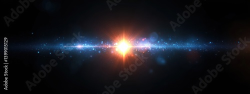 Obraz na płótnie Light Burst Lens Flare Optical Effect Shiny Radiance Sparkle Glow Beam Design w salonie