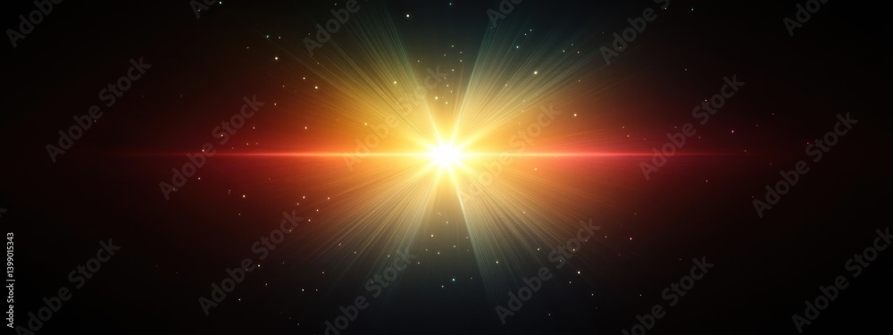 shiny lens flare effects burst light sparkle ray glow optical magic futuristic