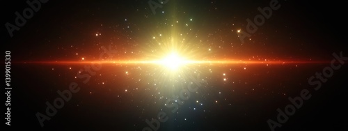 Obraz na płótnie shine flare light lens optical effect shiny sparkle glow beam starburst modern design w salonie