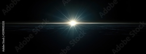 Obraz na płótnie Bright Light Burst Minimalist Sci-Fi Glow Effect Symmetrical Design w salonie