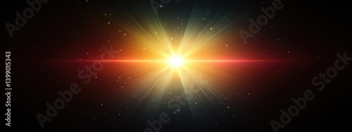 Obraz na płótnie shiny lens flare effects burst light sparkle ray glow optical magic futuristic w salonie