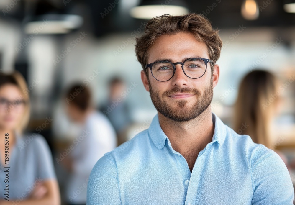 Confident Entrepreneur in Modern Office Setting