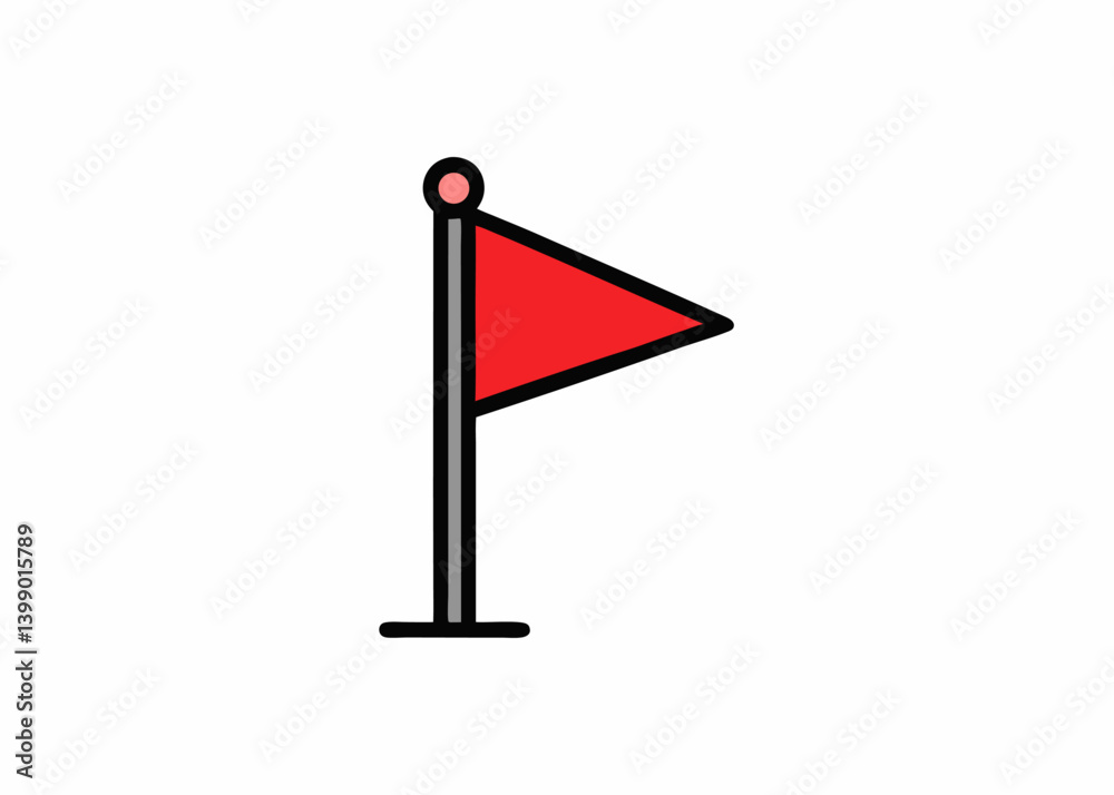 Red Flag: A minimalistic design showcasing a vibrant red flag waving proudly, a symbol of progress, achievement, and marking the pinnacle of success. Red Flag: A minimalistic design showcasing a vibrant red flag waving proudly, a symbol of progress, achievement, and marking the pinnacle of success.