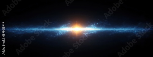 Obraz na płótnie blue light burst lens flare glow shine effect minimalist design radial symmetry w salonie
