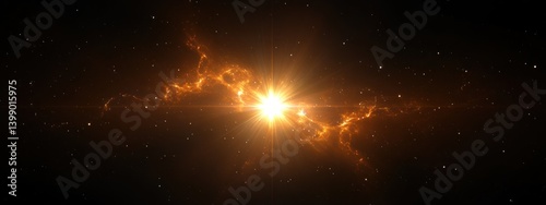 Obraz na płótnie Radiant light burst shine flare glow optical lens effect digital art w salonie