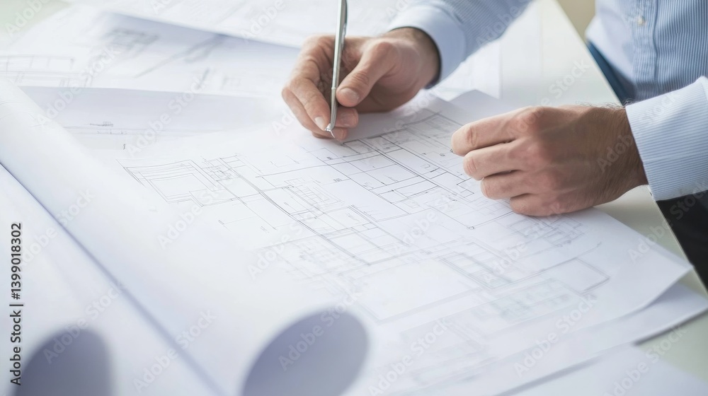 A construction site engineer reviewing structural plans with a colleague on-site. Featuring analysis and collaboration A construction site engineer reviewing structural plans with a colleague on-site. Featuring analysis and collaboration