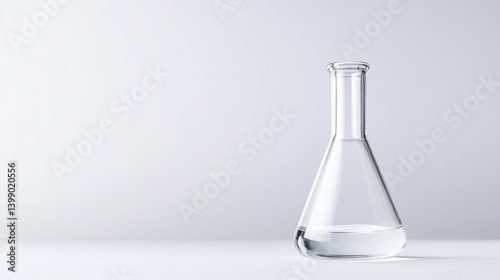 Obraz na płótnie Clear Erlenmeyer Flask on White Surface w salonie
