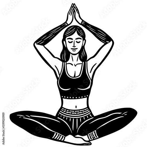Woman in yoga pose