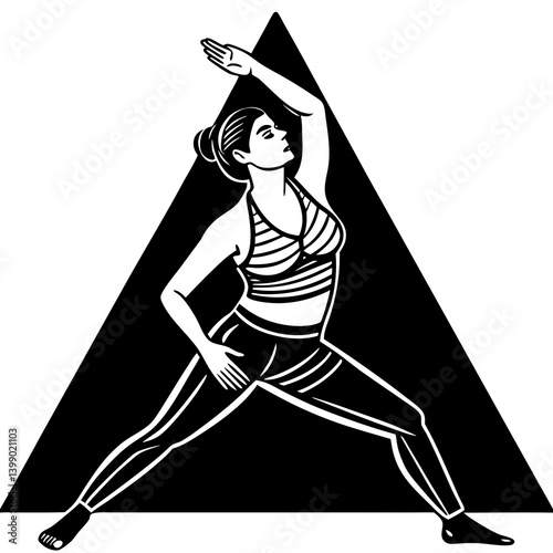 Woman in yoga pose