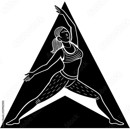 Woman in yoga pose
