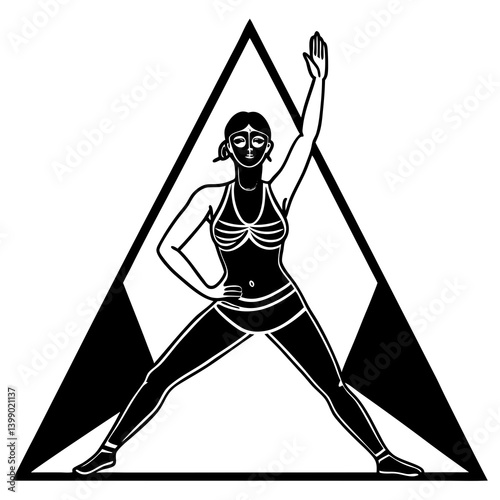 Woman in yoga pose