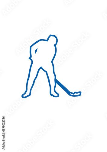 street hockey joueur tracé