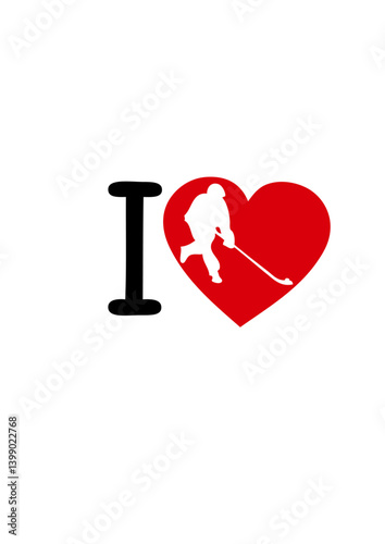 Canvas Print love coeur street hockey