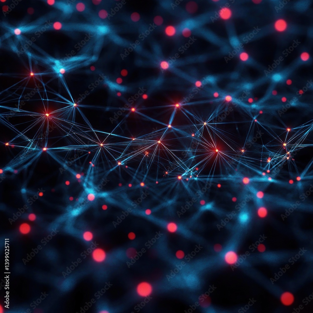 Dynamic Abstract Network Geometric Background with Neon Lights and Interconnected Lines in Cyber Aesthetic Dynamic Abstract Network Geometric Background with Neon Lights and Interconnected Lines in Cyber Aesthetic