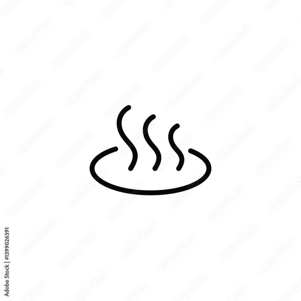 Fototapeta premium hot water bath outline icon vector design good for web or mobile app