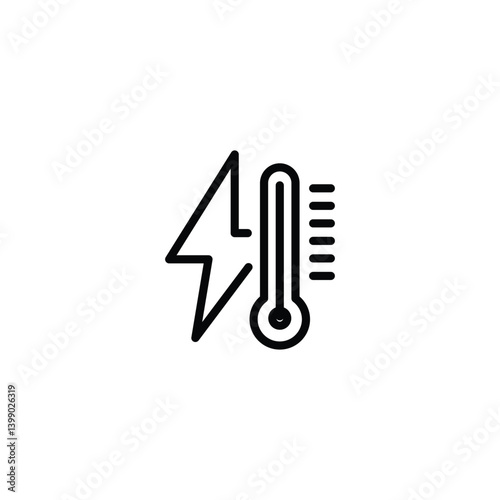 geothermal energy power outline icon vector design good for web or mobile app