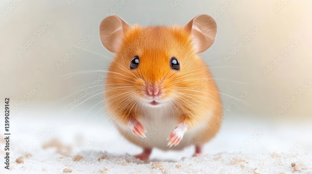 Cute little orange mouse