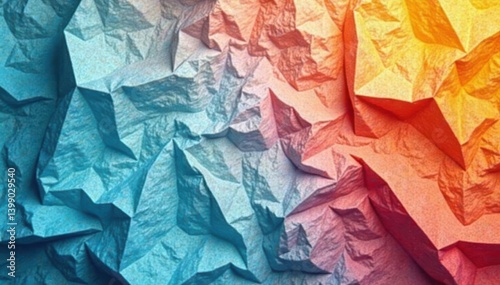 Wallpaper Mural Crumpled paper texture with deep folds and wrinkles, creased, rough surface Torontodigital.ca