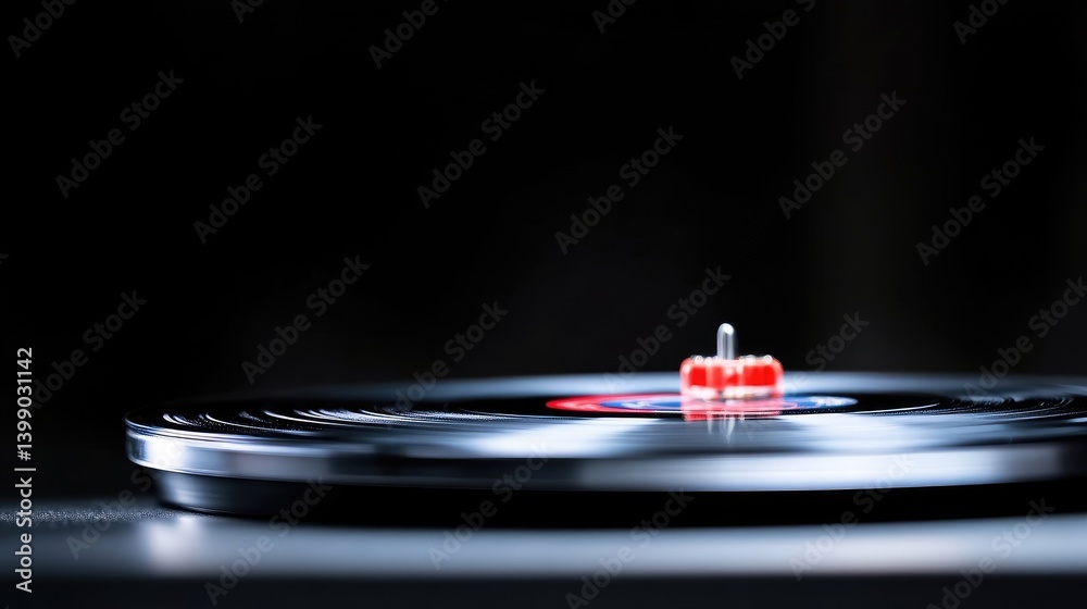 Vintage Record Player in Action