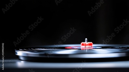 Obraz na płótnie Vintage Record Player in Action w salonie