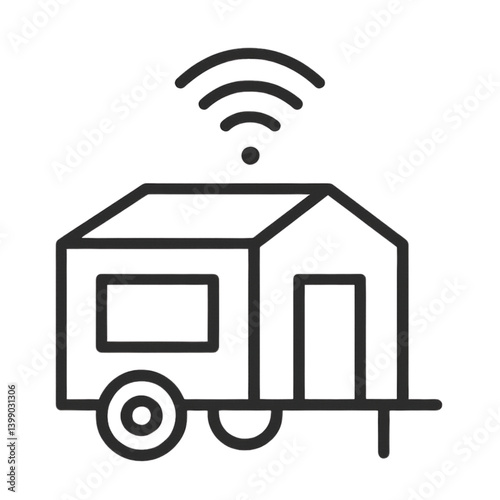 Digital Nomads Wireless Mobile Home Icon  