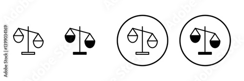 Scales icon vector. Law scale icon. Justice sign and symbol
