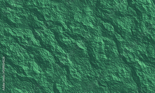 Rough green stone plaster wall for designers, background. Metal texture wallpaper. Details of stone texture background. Material used for decoration furniture interior design modern. Vector.