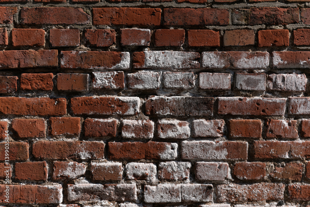 Obraz premium Clinker wall with salt efflorescence