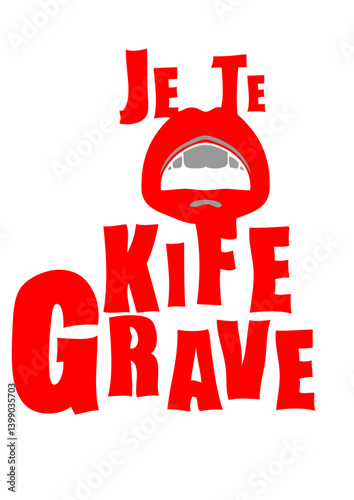kife grave expression levre bouche delcaration