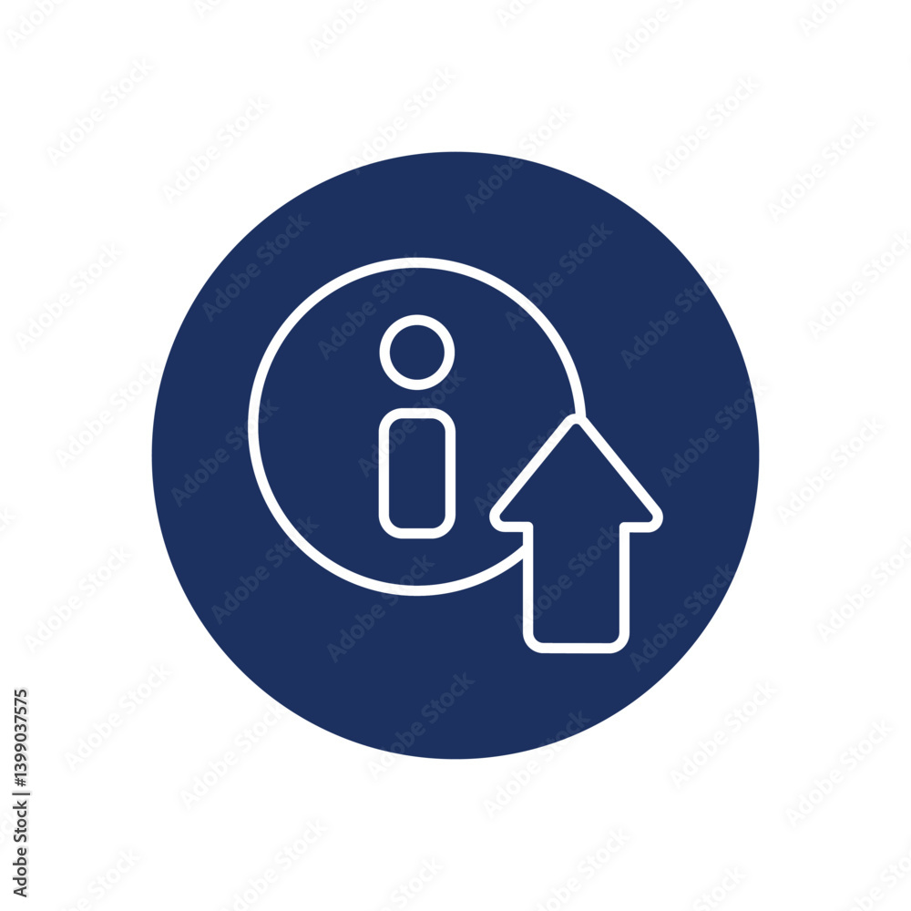 Aimed Info icon vector stock illustration Aimed Info icon vector stock illustration