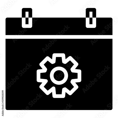 time management icon solid style