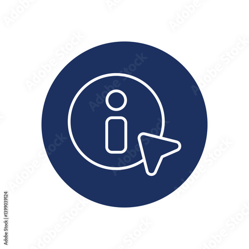 Enable Info icon vector stock illustration